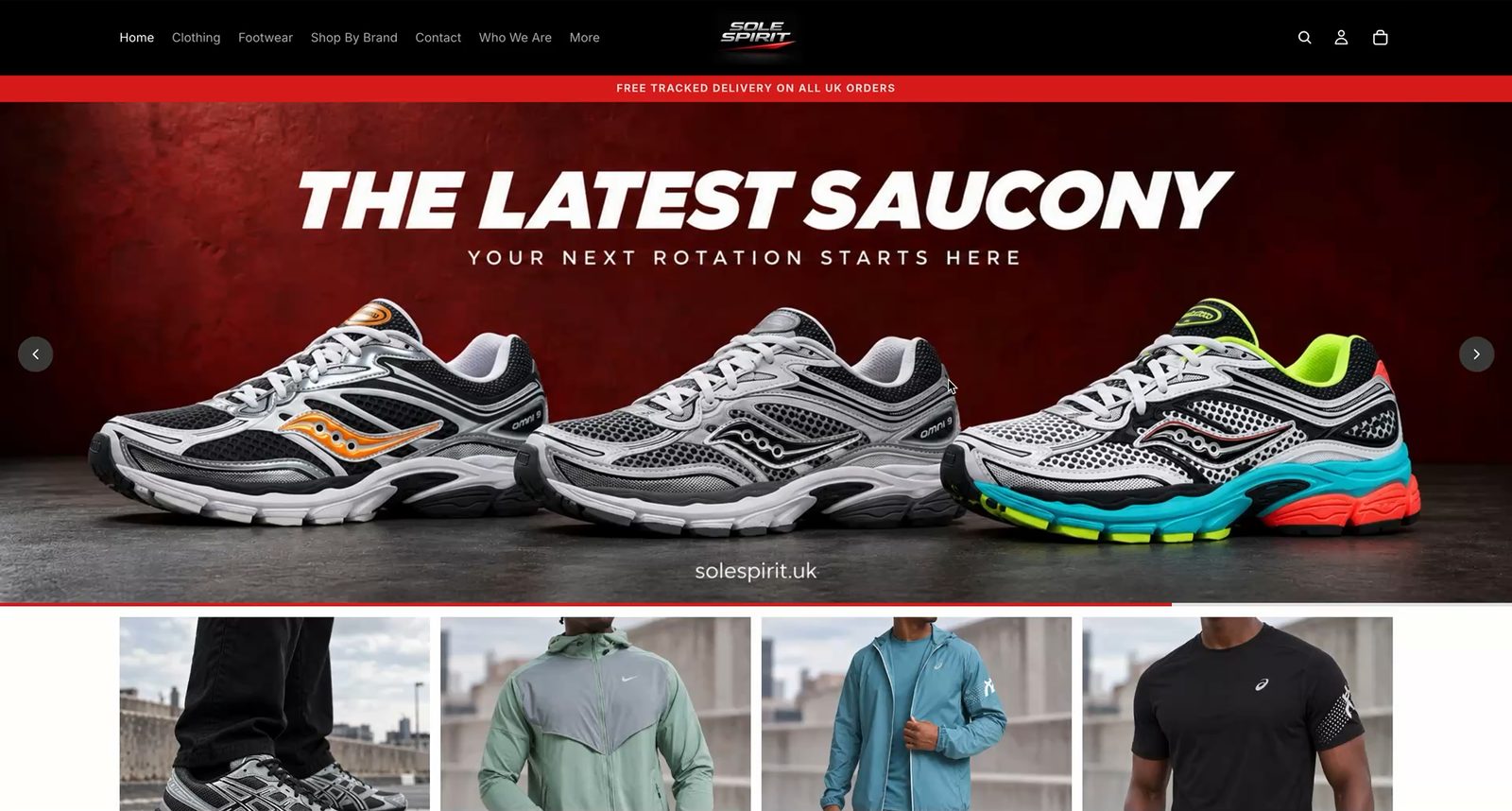 SoleSpirit homepage after the EBGRPHX refresh