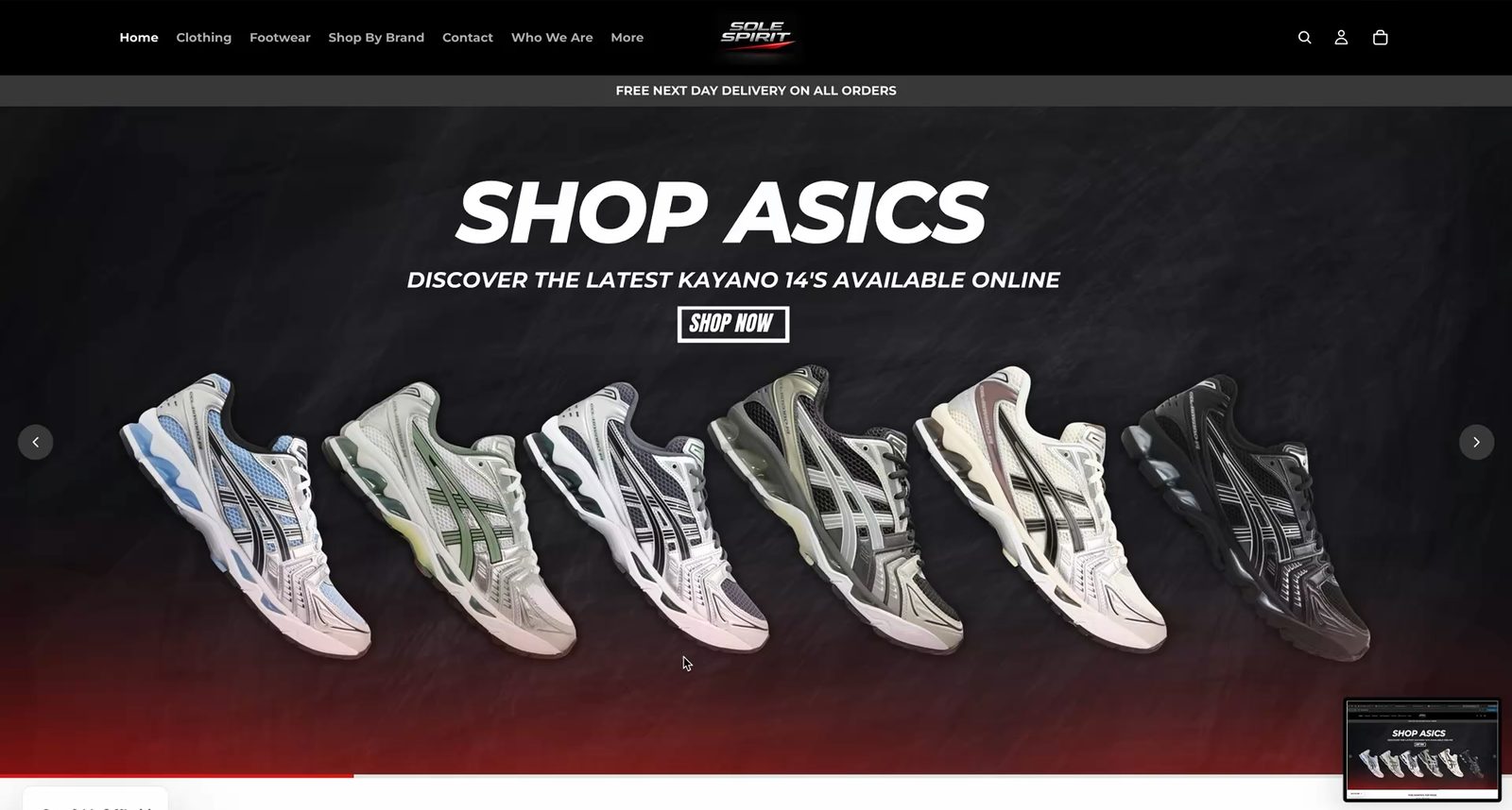 SoleSpirit homepage before the refresh